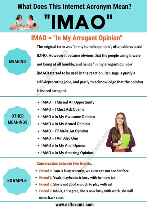 imao in chat|IMAO Meaning 